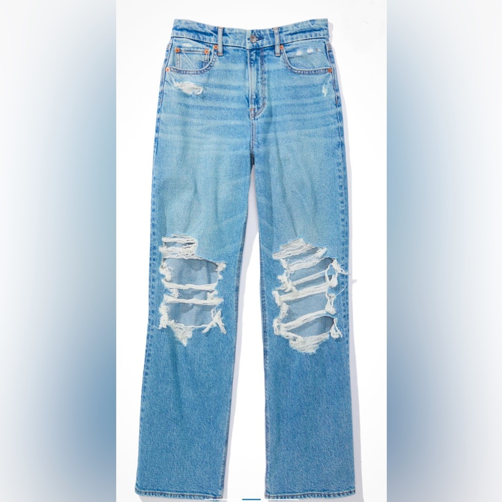 AE Stretch Curvy Super High-Waisted
Baggy Straight Jean